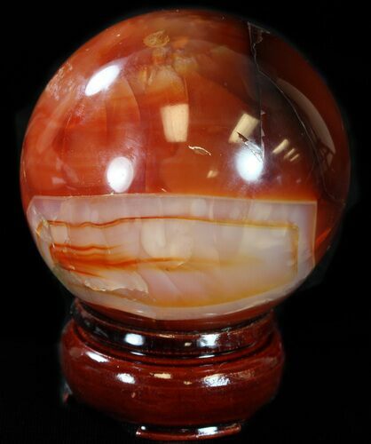 Colorful Carnelian Agate Sphere #37597